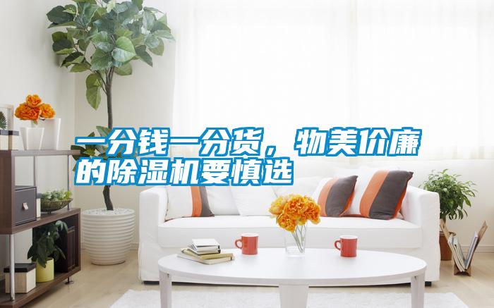 一分錢一分貨，物美價廉的除濕機(jī)要慎選