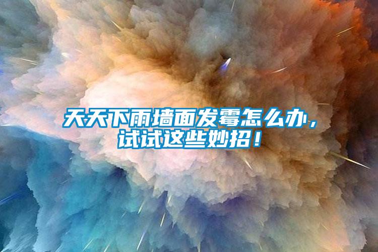 天天下雨墻面發(fā)霉怎么辦，試試這些妙招！