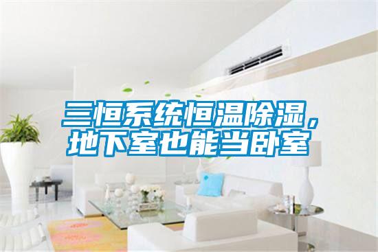三恒系統(tǒng)恒溫除濕，地下室也能當(dāng)臥室