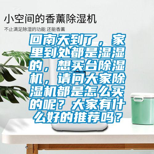 回南天到了，家里到處都是濕濕的，想買臺除濕機(jī)，請問大家除濕機(jī)都是怎么買的呢？大家有什么好的推薦嗎？