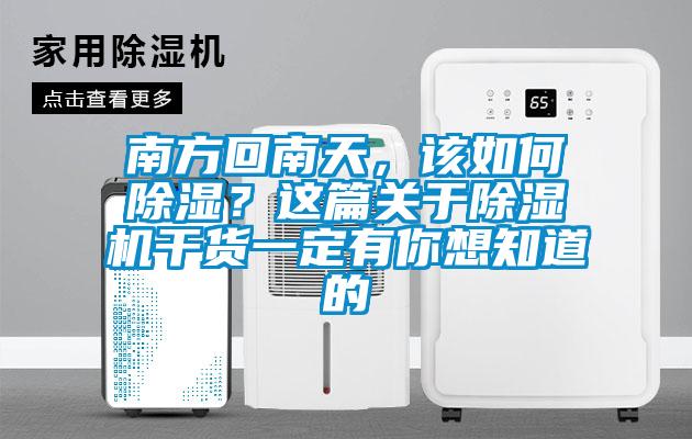 南方回南天，該如何除濕？這篇關(guān)于除濕機干貨一定有你想知道的