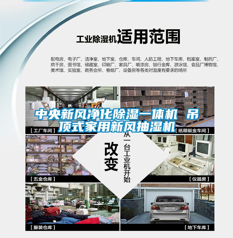 中央新風(fēng)凈化除濕一體機 吊頂式家用新風(fēng)抽濕機
