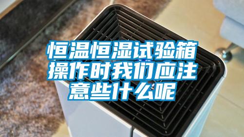 恒溫恒濕試驗(yàn)箱操作時我們應(yīng)注意些什么呢