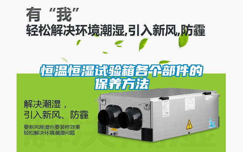 恒溫恒濕試驗箱各個部件的保養(yǎng)方法