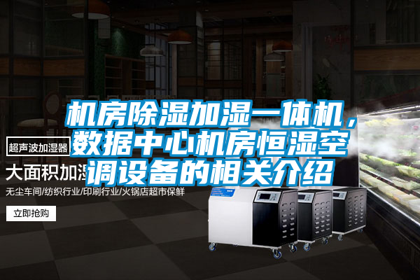 機房除濕加濕一體機，數(shù)據(jù)中心機房恒濕空調(diào)設(shè)備的相關(guān)介紹