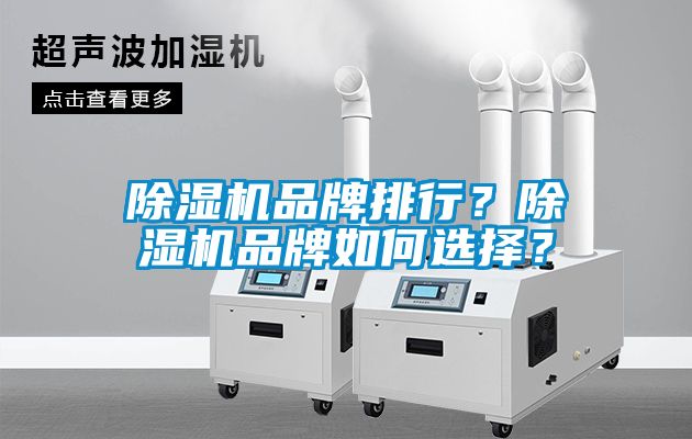 除濕機品牌排行？除濕機品牌如何選擇？