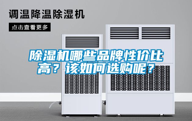 除濕機哪些品牌性價比高？該如何選購呢？