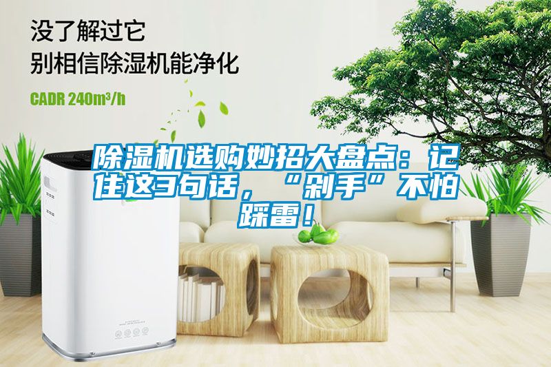 除濕機(jī)選購妙招大盤點(diǎn)：記住這3句話，“剁手”不怕踩雷！