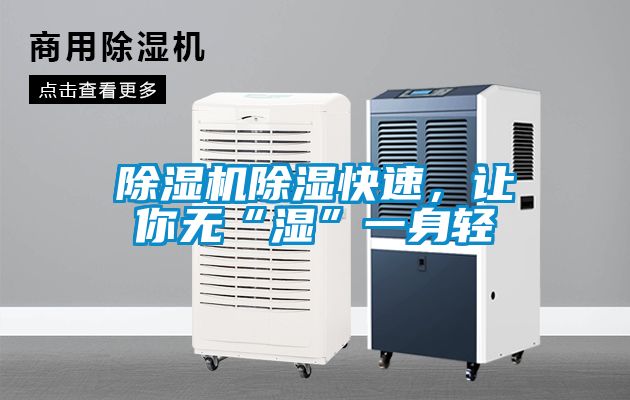 除濕機(jī)除濕快速，讓你無“濕”一身輕